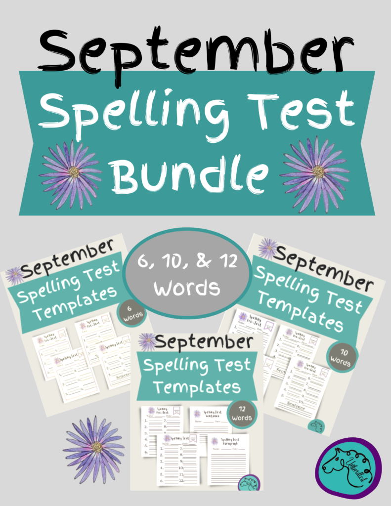 Unbridled Dreams Spelling Test Bundle